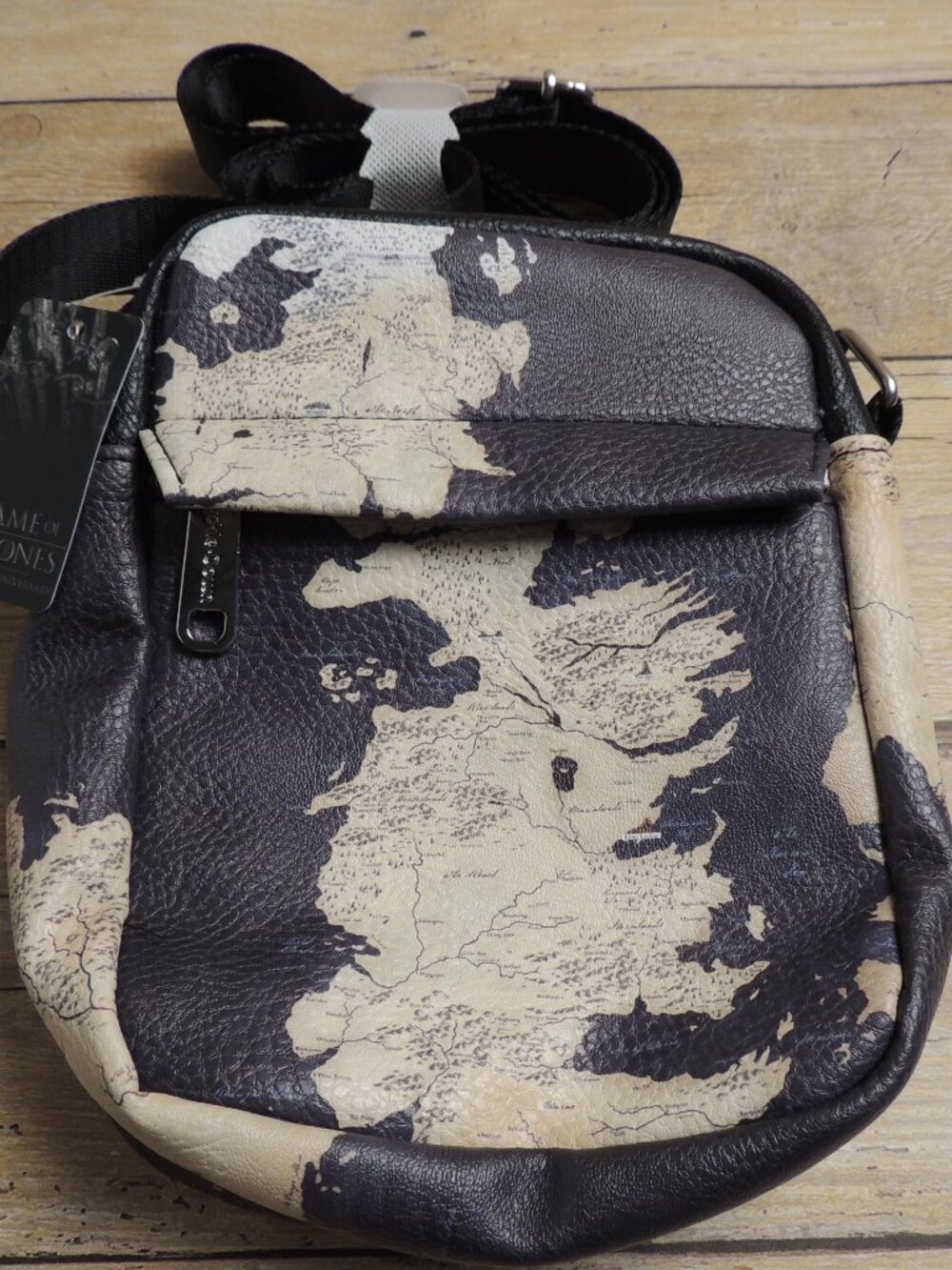Game of Thrones World Map Westeros and Essos Buckle Down Brand Crossbody Bag NEW